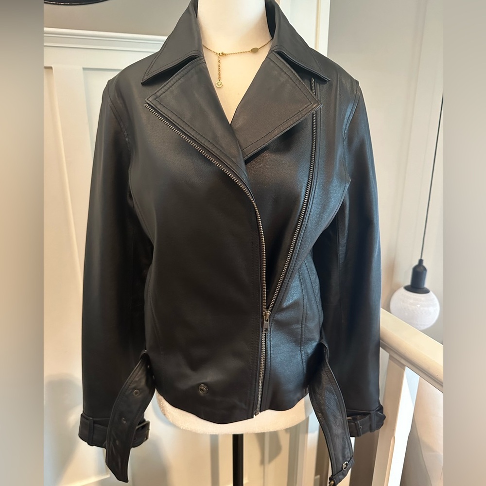 Leather Biker Jacket - Picture 2 of 10